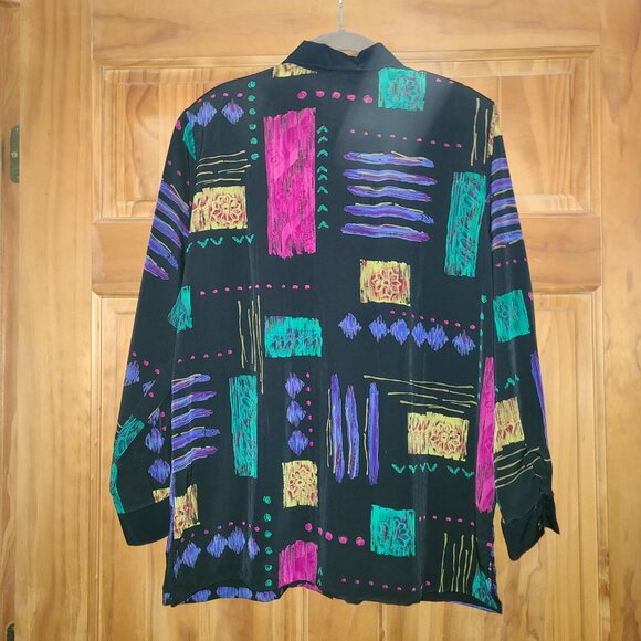 Caliche Collection Multi Patterned Long Sleeve Button-down Shirt - Picture 2 of 2